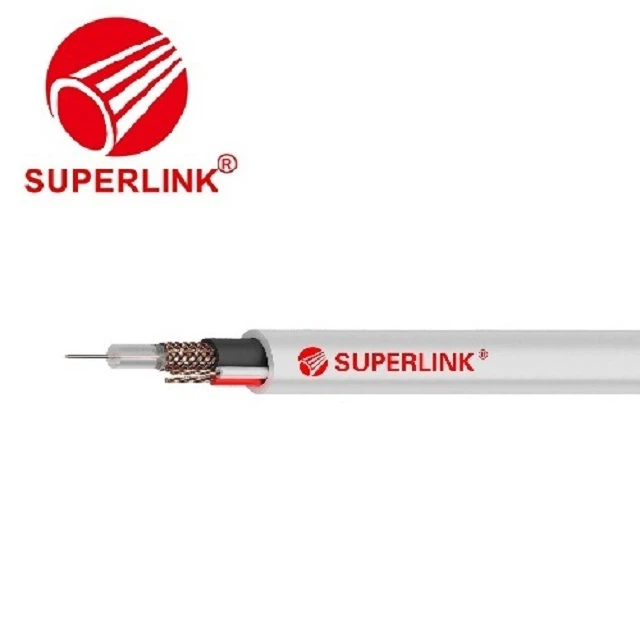 Câble coaxial KBK-2B avec câble d'alimentation 2 * 0,5 pour l'intérieur