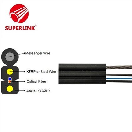 Câble de chute à fibre optique FTTH G657A Core
